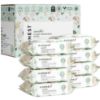 Picture of The Honest Company Clean Conscious Multi-Use Wipes | Hypoallergenic + Unscented for Sensitive Skin | Over 99% Water, Compostable, Plant Based, Baby Wipes | Geo Mood, 576 Count