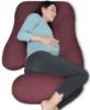 Picture of MOON PARK Pregnancy Pillows for Sleeping - U Shaped Full Body Maternity Pillow with Removable Cover - Support for Back, Legs, Belly, HIPS - 57 Inch Pregnancy Pillow for Women - Burgundy