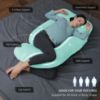 Picture of MOON PARK Pregnancy Pillows for Sleeping - U Shaped Full Body Maternity Pillow with Removable Cover - Support for Back, Legs, Belly, HIPS - 57 Inch Pregnancy Pillow for Women - Turquoise