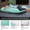 Picture of MOON PARK Pregnancy Pillows for Sleeping - U Shaped Full Body Maternity Pillow with Removable Cover - Support for Back, Legs, Belly, HIPS - 57 Inch Pregnancy Pillow for Women - Turquoise