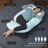 Picture of MOON PARK Pregnancy Pillows for Sleeping - U Shaped Full Body Maternity Pillow with Removable Cover - Support for Back, Legs, Belly, HIPS - 57 Inch Pregnancy Pillow for Women - Aqua