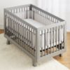 Picture of BreathableBaby Breathable Mesh Liner for Full-Size Cribs, Classic 3mm Mesh, Gray (Size 4FS Covers 3 or 4 Sides)