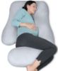 Picture of MOON PARK Pregnancy Pillows for Sleeping - U Shaped Full Body Maternity Pillow with Removable Cover - Support for Back, Legs, Belly, HIPS - 57 Inch Pregnancy Pillow for Women - Light Grey
