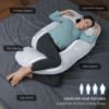 Picture of MOON PARK Pregnancy Pillows for Sleeping - U Shaped Full Body Maternity Pillow with Removable Cover - Support for Back, Legs, Belly, HIPS - 57 Inch Pregnancy Pillow for Women - Light Grey
