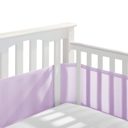Picture of BreathableBaby Breathable Mesh Liner for Full-Size Cribs, Classic 3mm Mesh, Lavender (Size 4FS Covers 3 or 4 Sides)