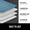 Picture of GORILLA GRIP Washable Toddler Mattress Incontinence Pads, Waterproof Bed Underpads, Absorbent Leak Proof, 34x36+19in Wings, 2 Pack Slip Resistant Pad Absorbs 8 Cups for Bedwetting Adults Kids, Blue