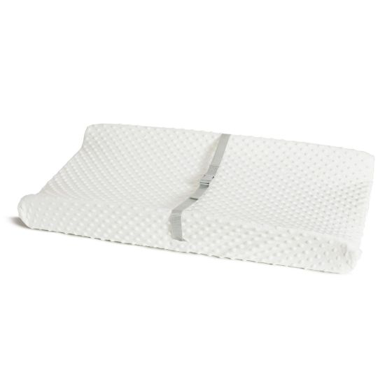 Picture of Munchkin Secure Grip Baby Diaper Changing Pad with Cover for Dresser, Waterproof and Wipeable, Contoured, Standard Size (16" x 31"), White