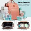 Picture of DEBUG Baby Diaper Bag Backpack with Changing Station for Girl, Baby Registry Search Shower Gifts Baby Stuff Newborn Essentials Unisex Mom Mommy Pink Large 3 in 1 Diapers Bags Travel Waterproof
