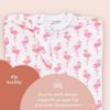 Picture of SleepingBaby Zipadee-Zip Transition Swaddle - Cozy Baby Sleep Sack with Zipper Convenience - Roomy Baby Wearable Blanket for Easy Diaper Changes - Flamingo, Large (12-24 Month)
