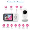 Picture of VTech VM819 Baby Monitor with Camera and Audio, 2.8” Screen Portable Baby Camera, Night Vision, 2-Way Audio, Temperature Sensor and Lullabies, Secure Transmission No WiFi, Ideal for Baby/Elderly/Pet