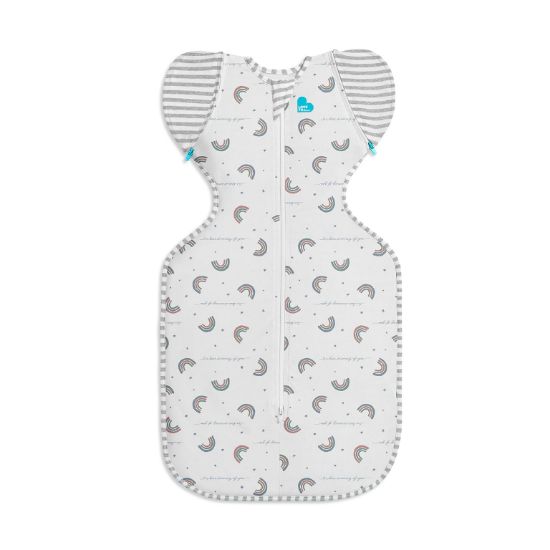 Picture of Love to Dream Swaddle Up Transition Swaddle, Patented Zip-Off Wings, Gently Help Baby Transition from Being Swaddled to Arms Free When Showing Signs of Rolling, 1.0 TOG, 13-19 lbs, Rainbow Dream
