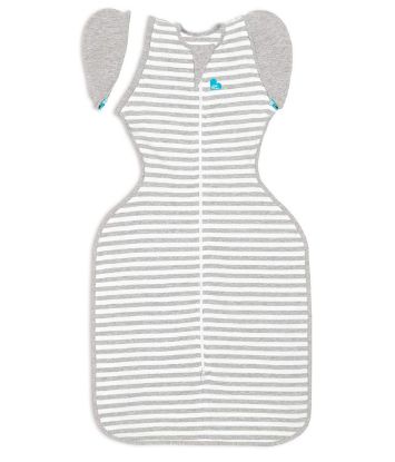 Picture of Love to Dream Swaddle Up Transition Swaddle, Patented Zip-Off Wings, Gently Help Baby Transition from Being Swaddled to Arms Free When Showing Signs of Rolling, 1.0 TOG, 13-19 lbs, Gray