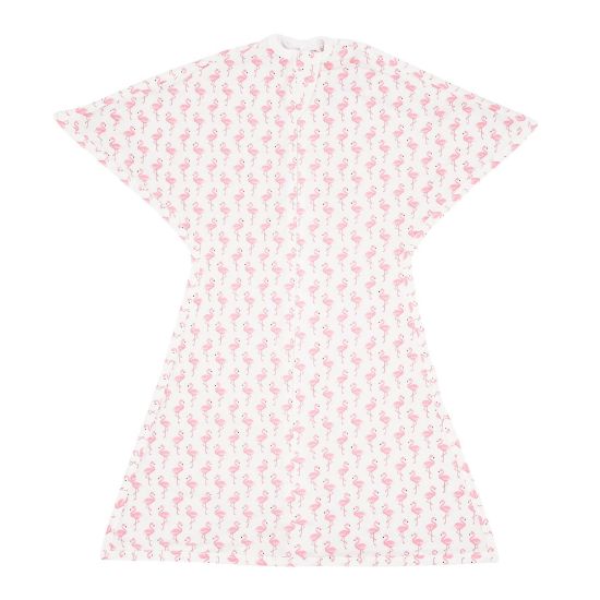 Picture of SleepingBaby Zipadee-Zip Transition Swaddle - Cozy Baby Sleep Sack with Zipper Convenience - Roomy Baby Wearable Blanket for Easy Diaper Changes - Flamingo, Small (4-8 Month)