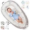 Picture of Pillani Baby Lounger for Newborn - Newborn Lounger for 0-12 Months, Breathable & Portable Infant Lounger - Adjustable Cotton Soft Baby Floor Seat for Travel, Baby Essentials - Baby Registry Search