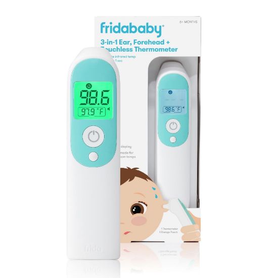 Picture of Frida Baby Thermometer, 3-in-1 Infrared Thermometer for Ear, Forehead & Touchless, FSA/ HSA Eligible Fever Thermometer for Baby, Infants ,Toddlers, Kids & Adults