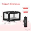 Picture of Dream On Me Zodiak Portable Playard in Black, Lightweight, Packable and Easy Setup Baby Playard, Breathable Mesh Sides and Soft Fabric - Comes with a Removable Padded Mat