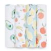 Picture of aden + anais Essentials Muslin Swaddle Blankets, Newborn Receiving Blanket for Swaddling, 100% Cotton Baby Swaddle Wrap, 4 Pack, Farm to Table
