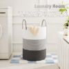Picture of Artfeel Laundry Basket,Woven Cotton Rope Laundry Hamper,100L for Decorative Storage of Dirty Clothes,Toys and Blankets in Bathroom,Bedroom and Living Room