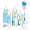 Picture of Dr. Brown's Natural Flow® Anti-Colic Options+™ Narrow Glass Baby Bottle Starter Set with Silicone Sleeves,Brush and Soft 100% Silicone HappyPaci™ Pacifier for Newborns