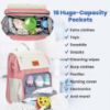 Picture of PILLANI Baby Diaper Bag Backpack - Baby Girl Gifts - Baby Bag for Girls - Diaper Backpack - Large Diaper Bags for Baby w/Changing Pad, Baby Registry Search & Shower Gifts, Newborn Essentials & Items