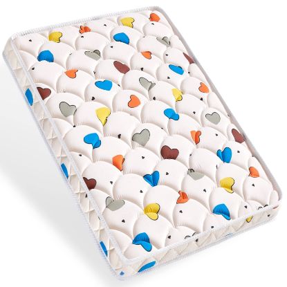 Picture of Premium Foam Pack and Play Mattress Topper Fits Graco & Baby Trend & Pamo Babe Playard,100% cotton surface-skin friendly,3"Firm Soft Playpen/PlayYard Mattress,Non-toxic,No noise Pack N Play Mattresses