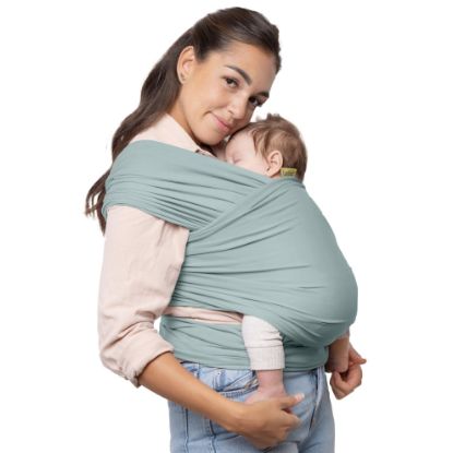 Picture of Boba Baby Wrap Carrier - Original Baby Carrier Wrap Sling for Newborns - Baby Wearing Essentials - Newborn Wrap Swaddle Holder, Newborn to Toddler Infant Sling (Serenity Sea Mist)