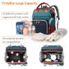 Picture of Astro alan Baby Diaper Bags with Changing Station, Waterproof Diaper Bag Backpack for Moms Dads with USB Charging Port, Baby Shower Gifts, Large Capacity diaper backpack, Red-Green-Blue