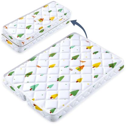 Picture of Pack and Play Mattress - 38" x 26" x 3" - Microfiber Polyester Playpen Mattresses, Foldable Style, Safety Reinforced Play Yard Mattress - Fits for Graco & Baby Trend & Pamo Babe Playard…