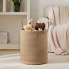 Picture of Jute Rope Woven Laundry Hamper Basket by YOUDENOVA, 72L Tall Luandry Basket, Baby Nursery Hamper for Blanket Storage in Bedroom-Large-Jute