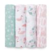 Picture of aden + anais Essentials Muslin Swaddle Blankets for Baby Girls and Boys, Newborn Receiving Blanket for Swaddling, 100% Cotton Baby Swaddle Wrap, 4 Pack, Floral, Briar Rose