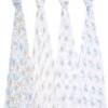 Picture of aden + anais Swaddle Blanket, Boutique Muslin Blankets for Girls & Boys, Baby Receiving Swaddles, Ideal Newborn & Infant Swaddling Set, Perfect Shower Gifts, 4 Pack, Natural History