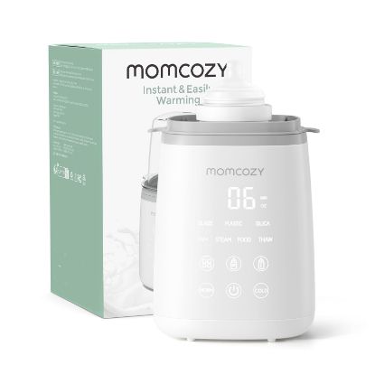 Picture of Momcozy Bottle Warmer, Fast Bottle Warmers for All Bottles with Timer, Accurate Temperature Control and Automatic Shut-Off, No Lid Required for Heating, White-Gray