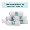 Picture of HIPHOP PANDA Baby Washcloths, Rayon Made from Bamboo - 2 Layer Ultra Soft Absorbent Newborn Bath Face Towel - Reusable Baby Wipes for Delicate Skin - Gray Stripe, 30 Pack