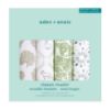Picture of aden + anais Essentials Muslin Swaddle Blankets for Baby Girls and Boys, Newborn Receiving Blanket for Swaddling, 100% Cotton Baby Swaddle Wrap, 4 Pack, Harmony