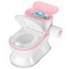 Picture of CheerTry 2-in-1 Toddler Potty Training Toilet - Larger Potty Chair & Detachable Training Seat for Boys & Girls Ages 1-3 with Flushing Sound, Wipes Storage, Toilet Paper Holder - Pink