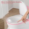 Picture of CheerTry 2-in-1 Toddler Potty Training Toilet - Larger Potty Chair & Detachable Training Seat for Boys & Girls Ages 1-3 with Flushing Sound, Wipes Storage, Toilet Paper Holder - Pink