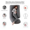 Picture of ALLOPERA Pregnancy Pillow, Full Body Maternity Pillow 57 inch, with Removable Washable Cover - Support for Legs, Back, Neck, Shoulder, HIPS, Belly for Pregnent Women, Jersey Knit Cotton (Dark Grey)