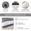 Picture of ALLOPERA Pregnancy Pillow, Full Body Maternity Pillow 57 inch, with Removable Washable Cover - Support for Legs, Back, Neck, Shoulder, HIPS, Belly for Pregnent Women, Jersey Knit Cotton (Dark Grey)