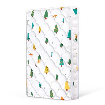 Picture of Noiseless 4" Premium Foam Mini Crib Mattress 38"x24" -100% Breathable Soft, Sturdy Edges and Non-Toxic, Quiet and Odorless for Baby, Hypoallergenic Fits Most Portable Mini Crib, Dual Sided