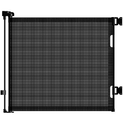 Picture of Cumbor Baby Gate Retractable Gates for Stairs, Mesh Dog Gate for The House, Wide Pet Gate 33" Tall, Extends to 55" Wide, Long Child Safety Gates for Doorways, Hallways, Cat Gate Indoor/Outdoor(Black)