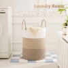 Picture of Artfeel Laundry Basket,Woven Cotton Rope Laundry Hamper,100L for Decorative Storage of Dirty Clothes,Toys and Blankets in Bathroom,Bedroom and Living Room