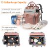 Picture of Astro alan Baby Diaper Bags with Changing Station, Waterproof Diaper Bag Backpack for Moms Dads with USB Charging Port, Baby Shower Gifts, Large Capacity diaper backpack, Grey Pink