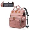 Picture of Astro Alan Baby Diaper Bags with Changing Station, Waterproof Diaper Bag Backpack for Moms Dads with USB Charging Port, Baby Shower Gifts, Large Capacity diaper backpack, Pink