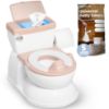 Picture of Real Feel 2-in-1 Potty with Wipes Storage, Flushing Sounds & Disposable Liners - Realistic Toilet - Easy to Clean & Assemble - Jool Baby (Pink)
