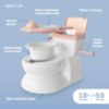 Picture of Real Feel 2-in-1 Potty with Wipes Storage, Flushing Sounds & Disposable Liners - Realistic Toilet - Easy to Clean & Assemble - Jool Baby (Pink)