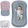 Picture of Baby Lounger - Baby Lounger Pillow for Newborn, 0-24 Months, Infant Lounger for Home and Travel, Co Sleeping Baby Nest, Newborn Babies Essentials Gifts, GrayishBlue (Lounger Cover Included)