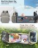 Picture of WOWTINA Baby Diaper Bag Backpack with Changing Station for Boy Girl, Baby Registry Search Shower Gifts Baby Stuff for Newborn Essentials Must Haves, Dad Mom Travel Large Grey Diaper Bags