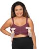 Picture of Sublime Busty Hands Free Pumping Bra | Patented All-in-One Pumping & Nursing Bra with EasyClip for F, G, H, I Cup (Fig, Medium Busty)
