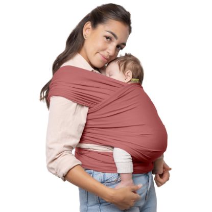 Picture of Baby Wrap Carrier Sling for Newborns to Toddlers - Stretchy Hands-Free Baby Carrier 7-35 lbs (Dusty Pink)
