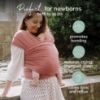 Picture of Baby Wrap Carrier Sling for Newborns to Toddlers - Stretchy Hands-Free Baby Carrier 7-35 lbs (Dusty Pink)